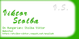 viktor stolba business card